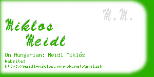 miklos meidl business card